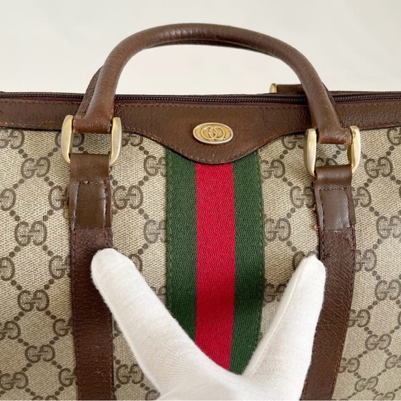 ✨ Vintage Gucci GG Supreme Web Boston Bag - Sherry Line ✨ - Picture 8 of 11